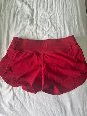 lululemon athletica Women's Red Speed Up Shorts